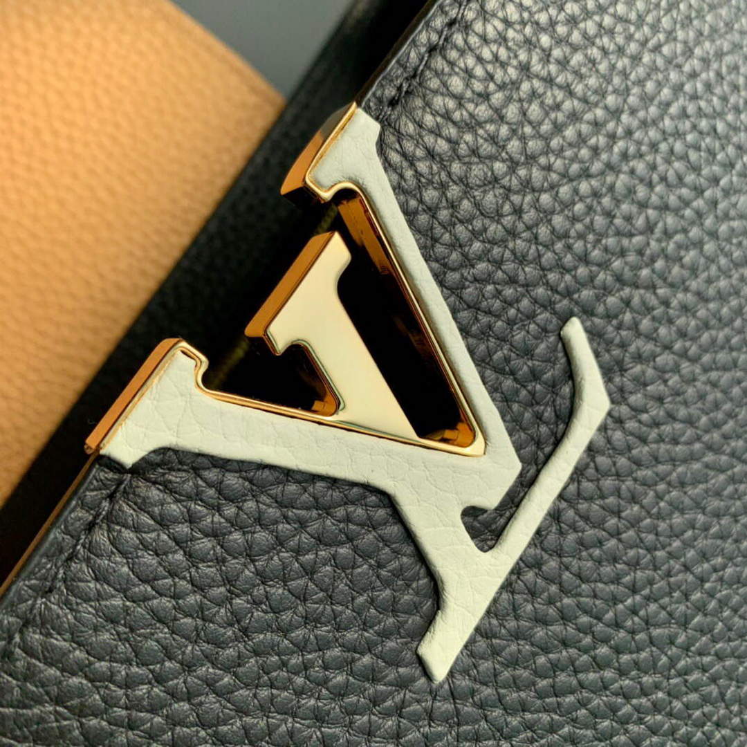 LV M20704 Louis Vuitton Capucines MM Handbag Black - Default Title - View 5