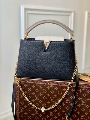 LV M20708 Louis Vuitton Capucines BB Handbag Black - Default Title - View 1