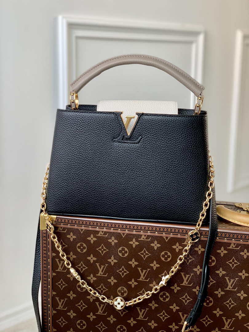 LV M20708 Louis Vuitton Capucines BB Handbag Black - Default Title - View 1