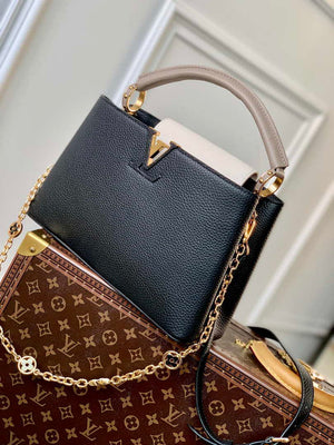 LV M20708 Louis Vuitton Capucines BB Handbag Black - Default Title - View 3