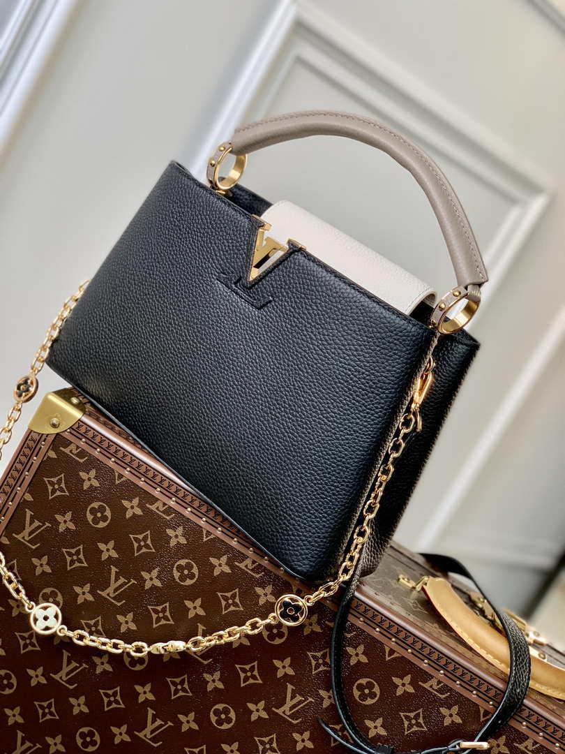 LV M20708 Louis Vuitton Capucines BB Handbag Black - Default Title - View 3