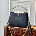 LV M20708 Louis Vuitton Capucines Mini Handbag Black - Default Title - View 1