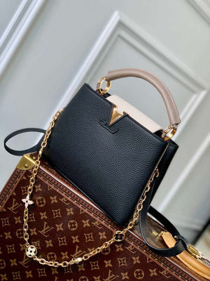 LV M20708 Louis Vuitton Capucines Mini Handbag Black - Default Title - View 2