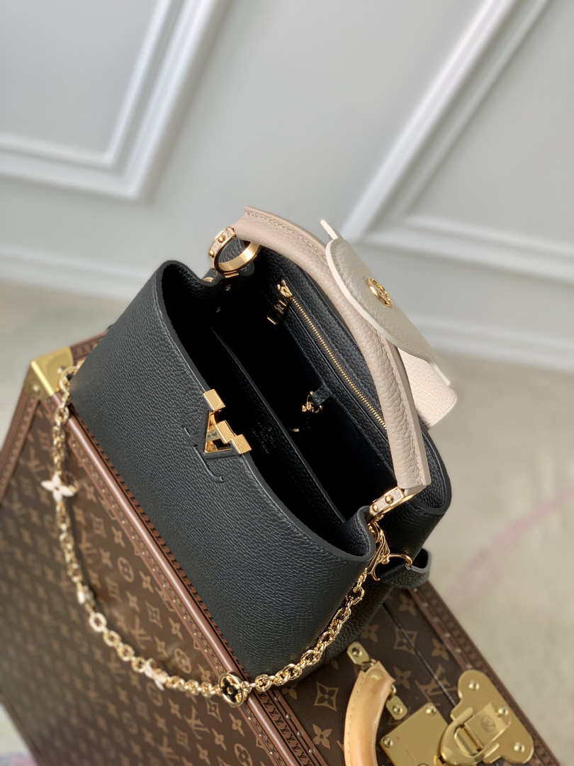 LV M20708 Louis Vuitton Capucines Mini Handbag Black - Default Title - View 8