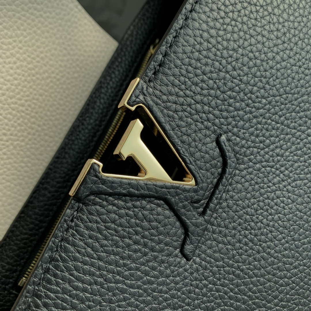 LV M20708 Louis Vuitton Capucines MM Handbag Black - Default Title - View 3