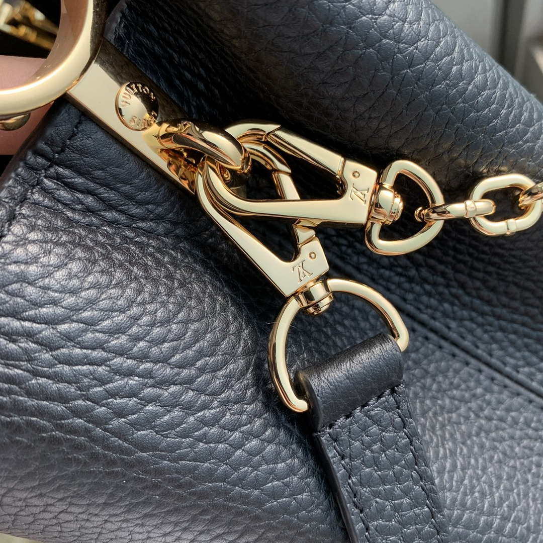 LV M20708 Louis Vuitton Capucines MM Handbag Black - Default Title - View 5