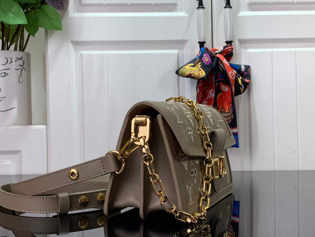 LV M20739 Louis Vuitton Dauphine East West Handbag Apricot - Default Title - View 2