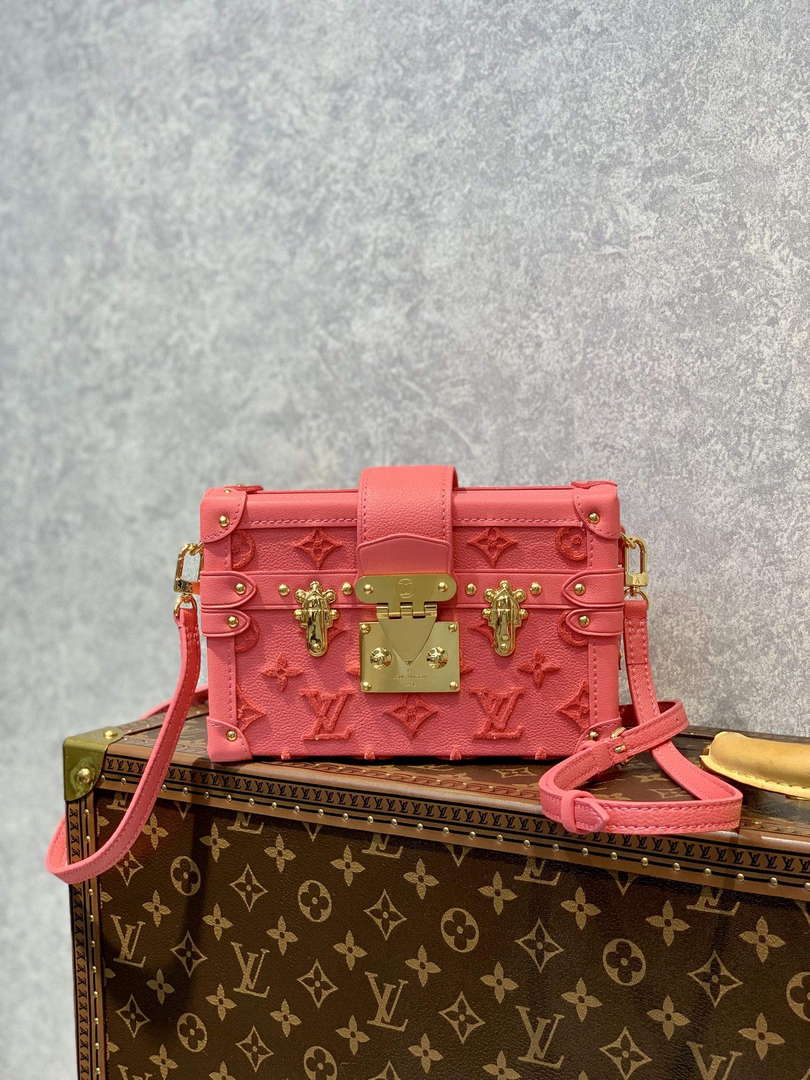 LV M20745 Louis Vuitton Petite Malle Handbag Fluo Pink - Default Title - View 1