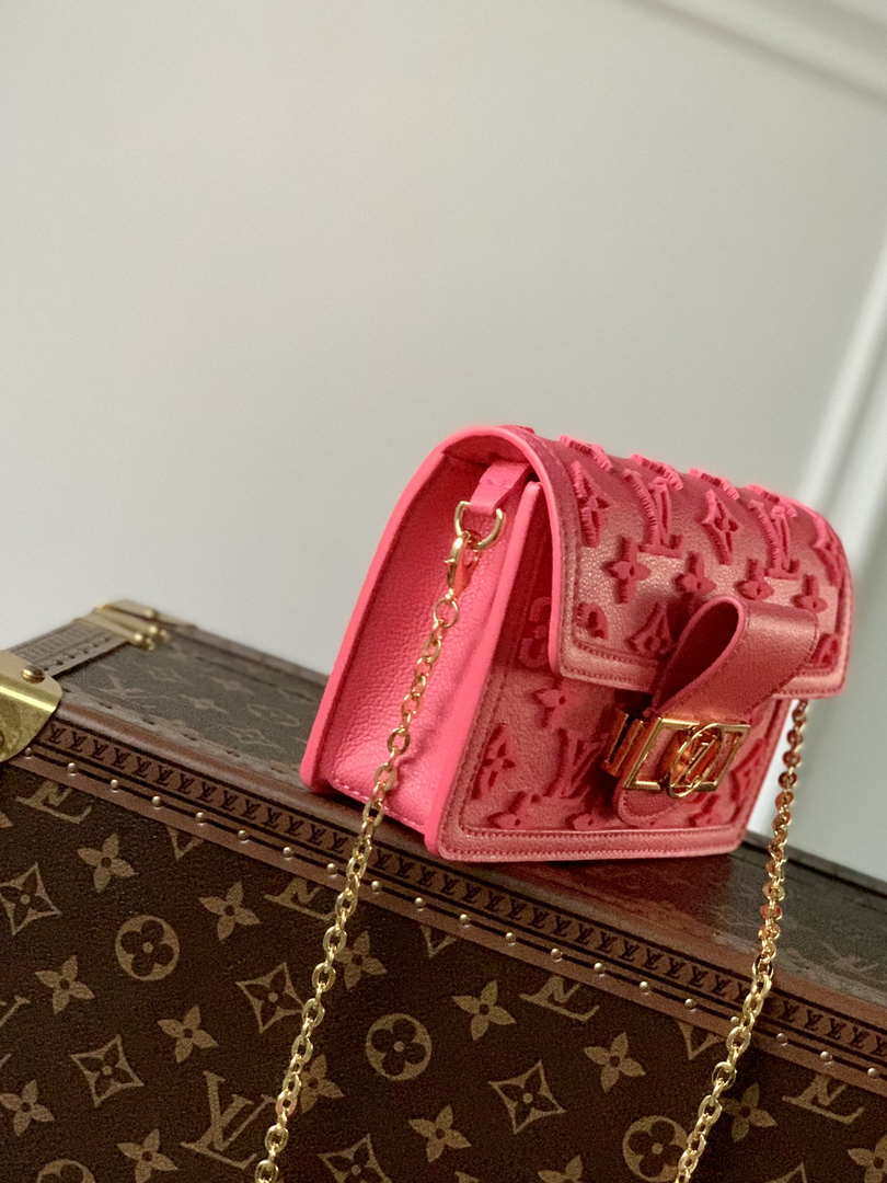 LV M20747 Louis Vuitton Dauphine Mini Bag Monogram Fluo Pink - Default Title - View 2