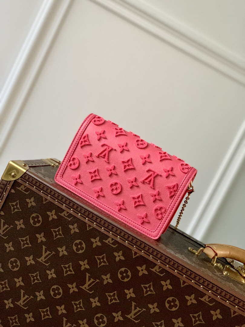 LV M20747 Louis Vuitton Dauphine Mini Bag Monogram Fluo Pink - Default Title - View 3