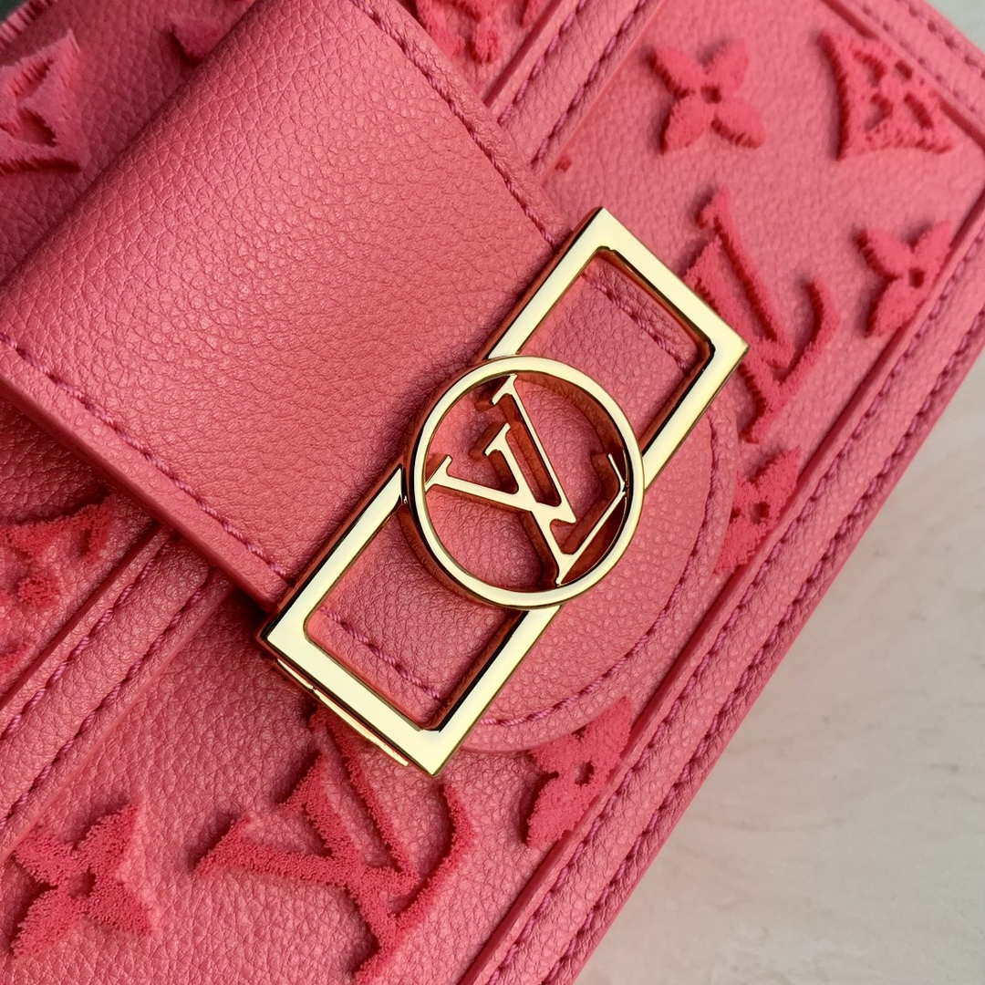 LV M20747 Louis Vuitton Dauphine Mini Bag Monogram Fluo Pink - Default Title - View 6