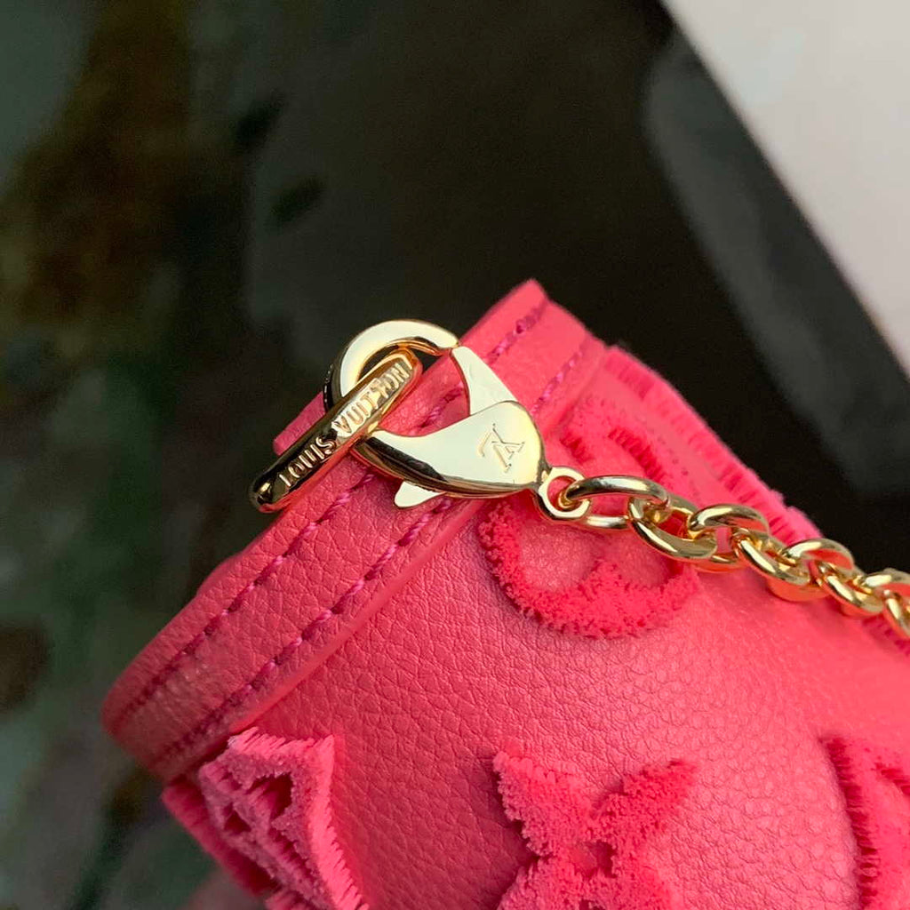 LV M20747 Louis Vuitton Dauphine Mini Bag Monogram Fluo Pink