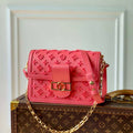 LV M20749 Louis Vuitton Dauphine MM Bag Monogram Fluo Pink - Default Title - View 1