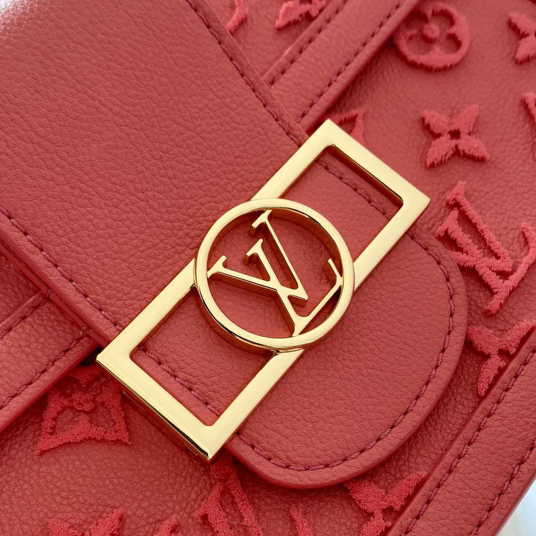 LV M20749 Louis Vuitton Dauphine MM Bag Monogram Fluo Pink - Default Title - View 7