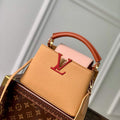 LV M20784 Louis Vuitton Capucines Mini Handbag Wood Brown - Default Title - View 1