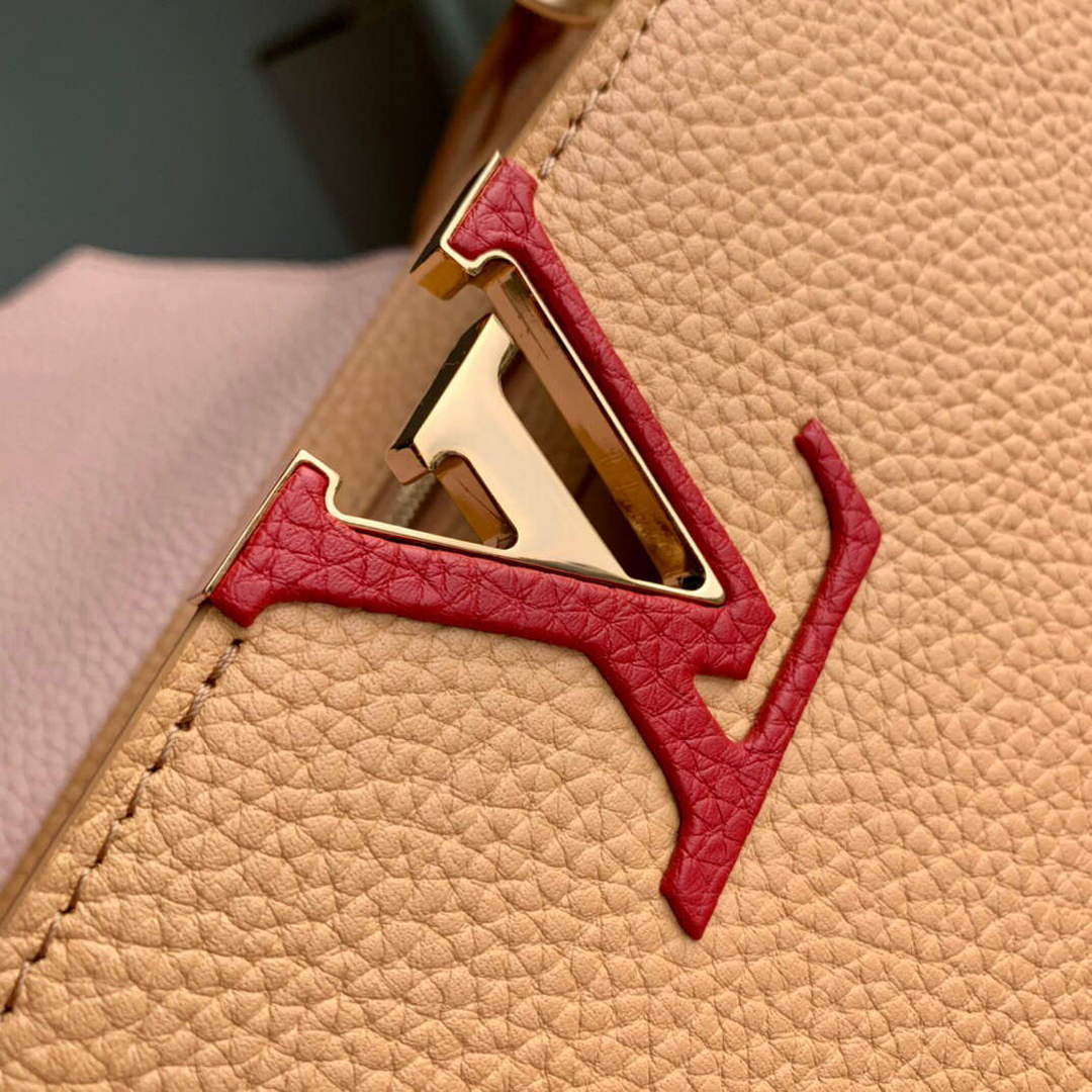 LV M20784 Louis Vuitton Capucines Mini Handbag Wood Brown