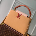 LV M20784 Louis Vuitton Capucines MM Handbag Wood Brown - Default Title - View 1