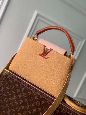 LV M20784 Louis Vuitton Capucines MM Handbag Wood Brown - Default Title - View 1