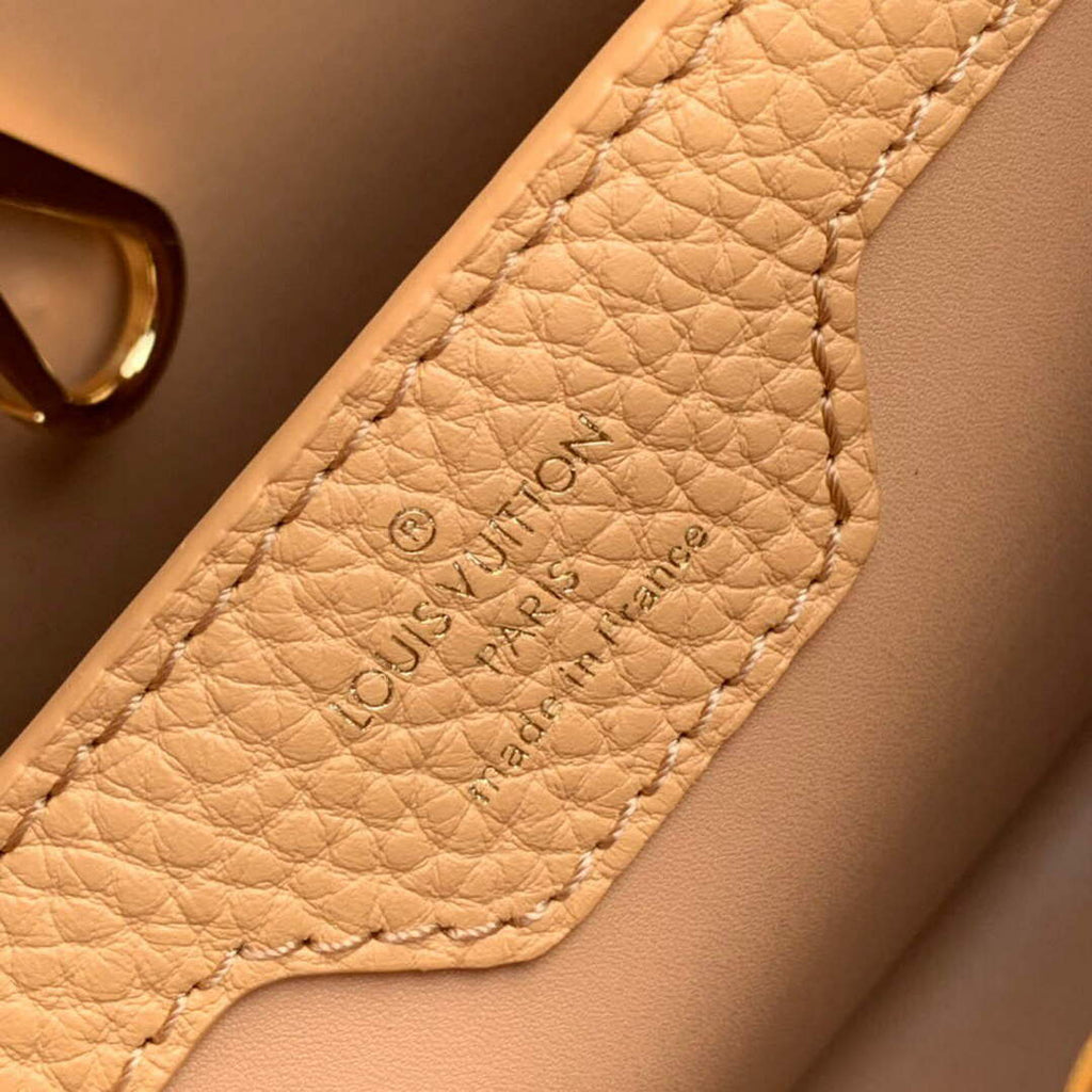 LV M20784 Louis Vuitton Capucines MM Handbag Wood Brown