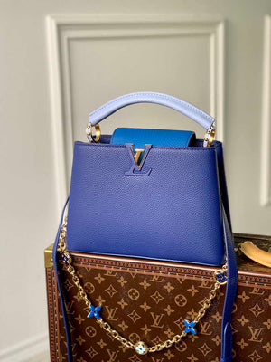 LV M20844 Louis Vuitton Capucines BB Handbag Blue - Default Title - View 1