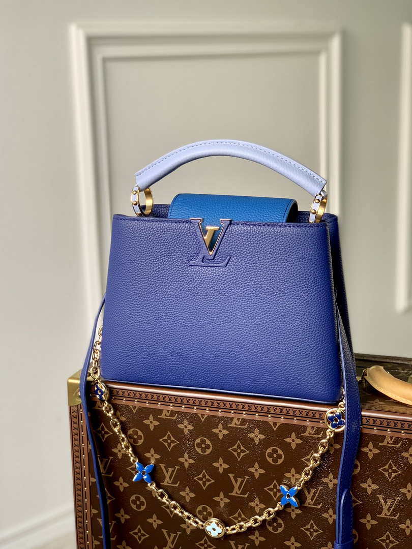 LV M20844 Louis Vuitton Capucines BB Handbag Blue - Default Title - View 1