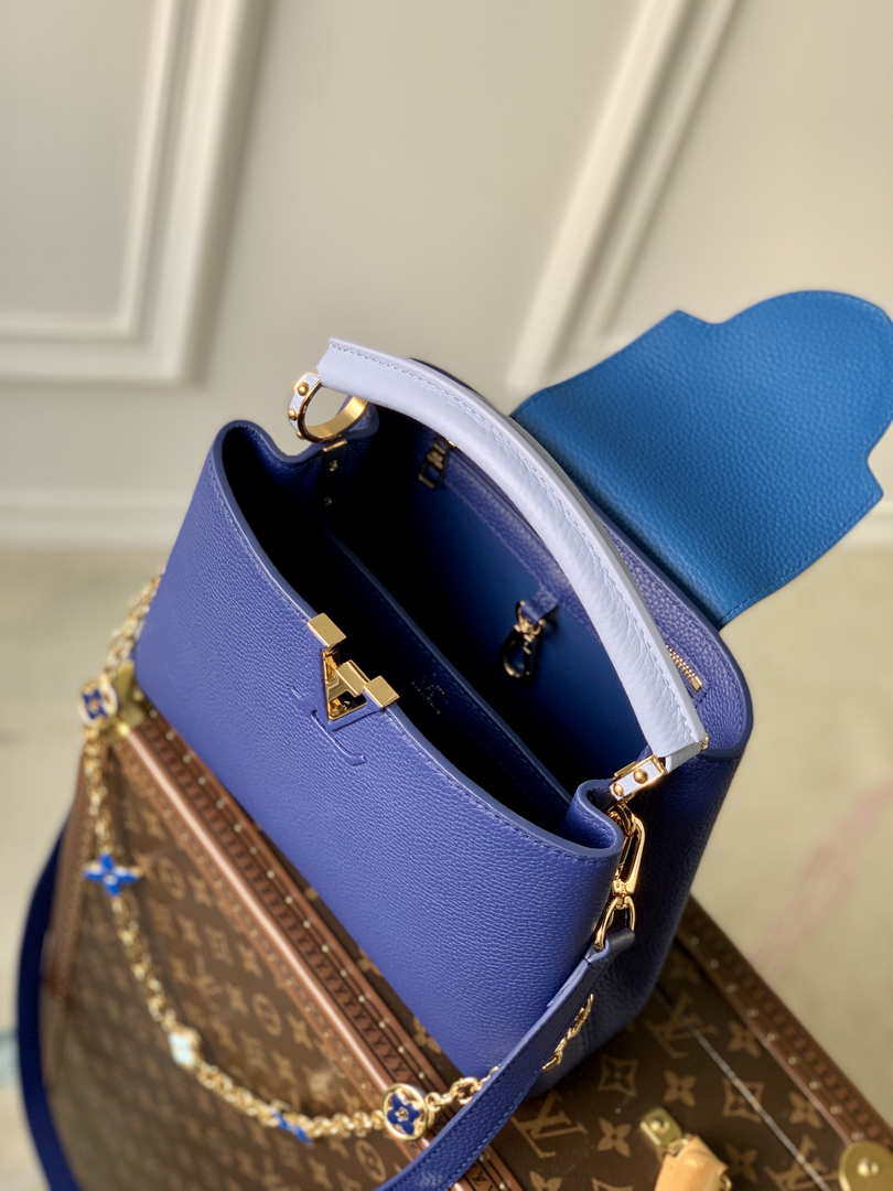 LV M20844 Louis Vuitton Capucines BB Handbag Blue - Default Title - View 9
