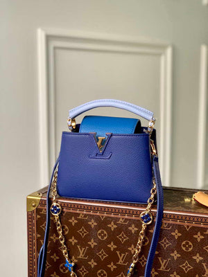 LV M20844 Louis Vuitton Capucines Mini Handbag Blue - Default Title - View 1