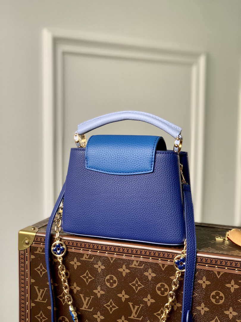 LV M20844 Louis Vuitton Capucines Mini Handbag Blue - Default Title - View 3