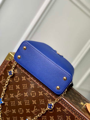 LV M20844 Louis Vuitton Capucines Mini Handbag Blue - Default Title - View 4
