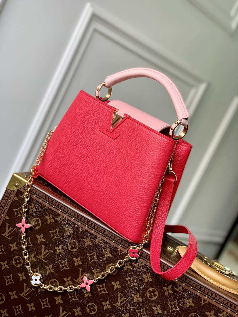 LV M20845 Louis Vuitton Capucines Mini Handbag Red - Default Title - View 2
