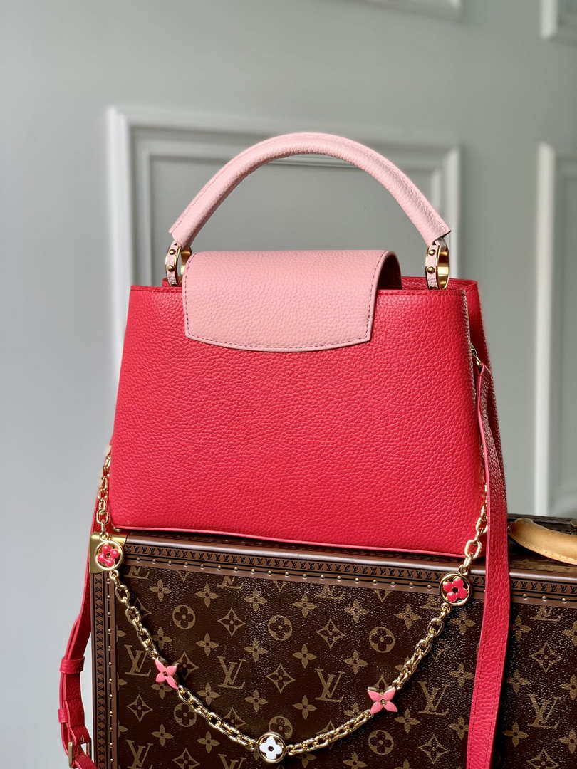 LV M20845 Louis Vuitton Capucines MM Handbag Red - Default Title - View 2