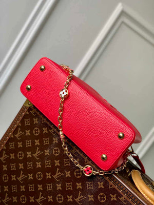 LV M20845 Louis Vuitton Capucines MM Handbag Red - Default Title - View 6