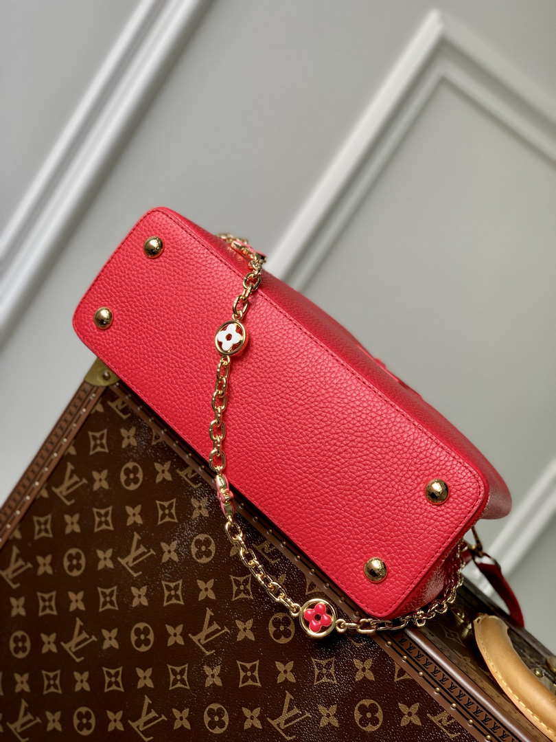 LV M20845 Louis Vuitton Capucines MM Handbag Red - Default Title - View 6