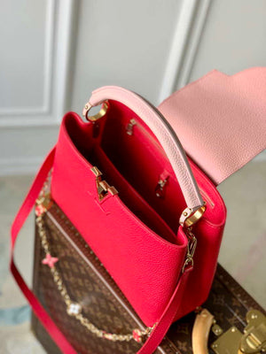 LV M20845 Louis Vuitton Capucines MM Handbag Red - Default Title - View 7