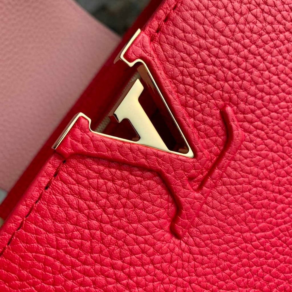 LV M20845 Louis Vuitton Capucines MM Handbag Red
