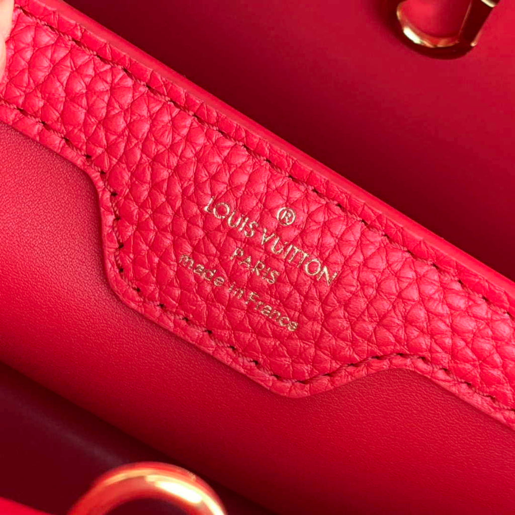 LV M20845 Louis Vuitton Capucines MM Handbag Red
