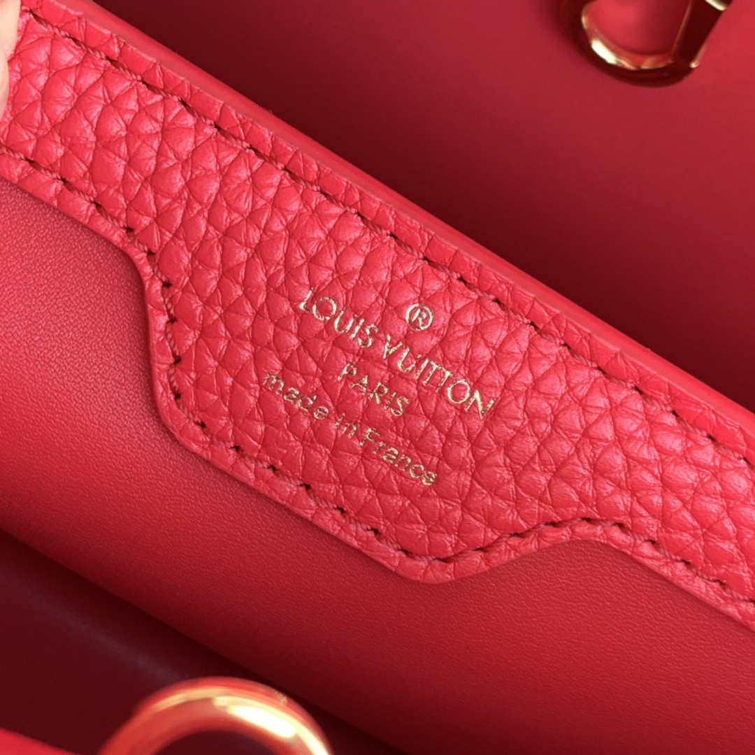 LV M20845 Louis Vuitton Capucines MM Handbag Red - Default Title - View 9
