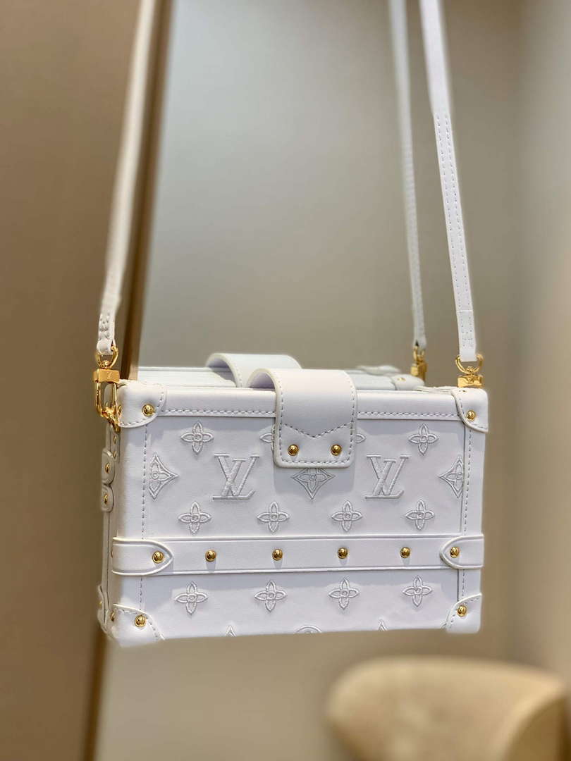 LV M20847 Louis Vuitton Petite Malle Handbag White - Default Title - View 2