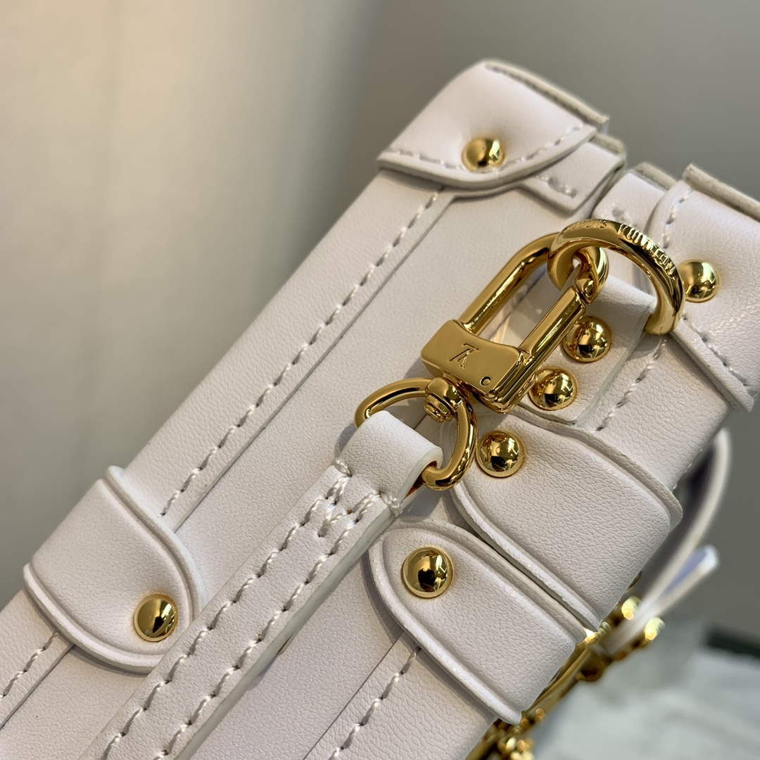 LV M20847 Louis Vuitton Petite Malle Handbag White - Default Title - View 5