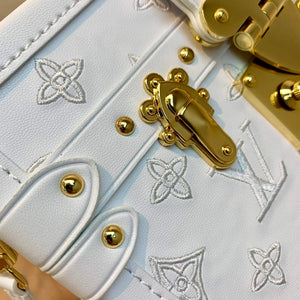 LV M20847 Louis Vuitton Petite Malle Handbag White - Default Title - View 9