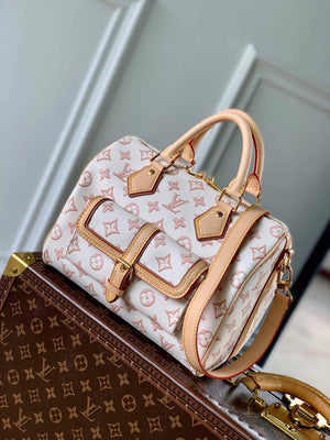 LV M20852 Louis Vuitton Speedy Bandouliere 25 Handbag White - Default Title - View 1