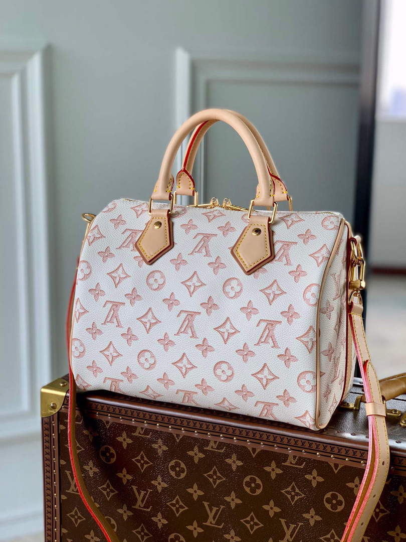 LV M20852 Louis Vuitton Speedy Bandouliere 25 Handbag White - Default Title - View 2
