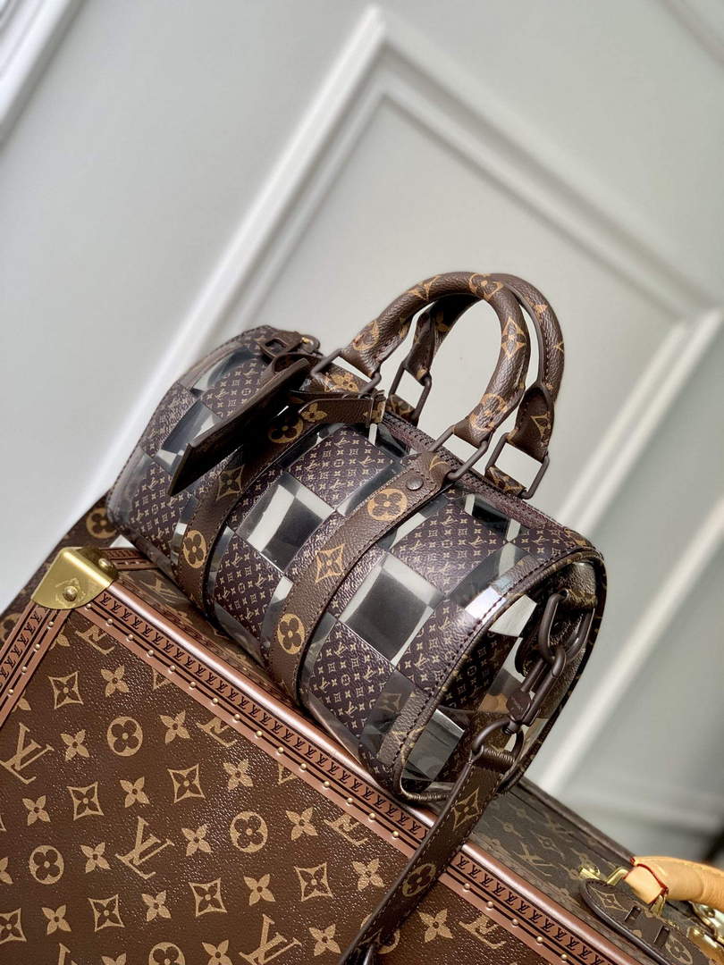 LV M20872 Louis Vuitton Keepall Bandouliere 25 Bag Brown - Default Title - View 2