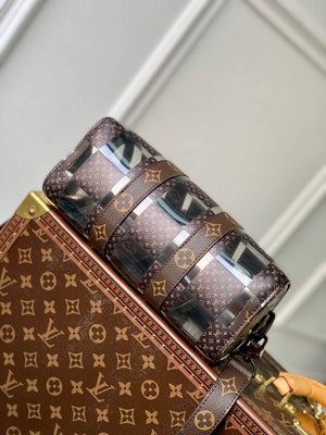 LV M20872 Louis Vuitton Keepall Bandouliere 25 Bag Brown - Default Title - View 3