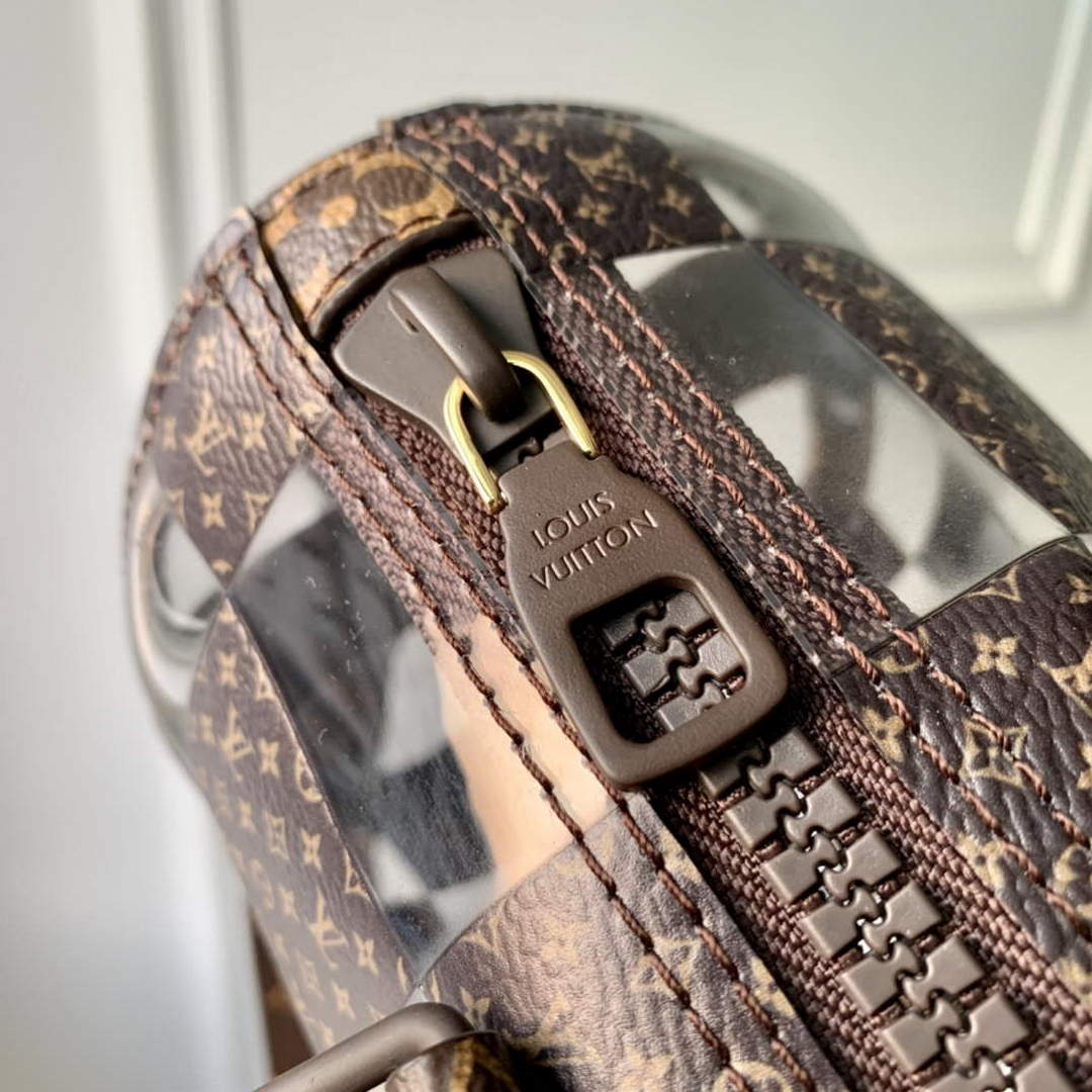 LV M20872 Louis Vuitton Keepall Bandouliere 25 Bag Brown - Default Title - View 6