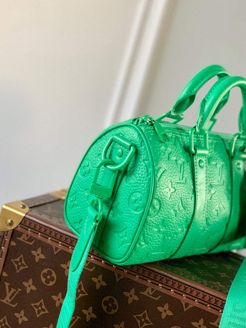 LV M20929 Louis Vuitton Keepall Bandouliere 25 Bag Minty Green - Default Title - View 2