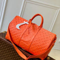 LV M20963 Louis Vuitton Keepall Bandouliere 50 Bag Orange - Default Title - View 1