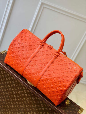 LV M20963 Louis Vuitton Keepall Bandouliere 50 Bag Orange - Default Title - View 2