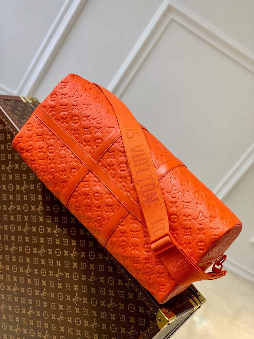 LV M20963 Louis Vuitton Keepall Bandouliere 50 Bag Orange - Default Title - View 4