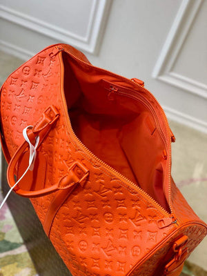 LV M20963 Louis Vuitton Keepall Bandouliere 50 Bag Orange - Default Title - View 8
